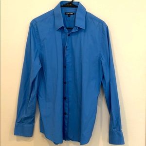 Express | Men’s Blue 1MX Stretch Dress Shirt